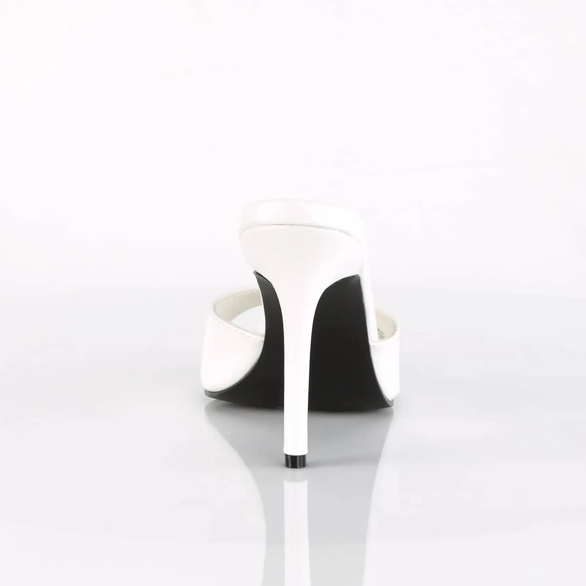 CLASSIQUE-01 White Peep Toe High Heel