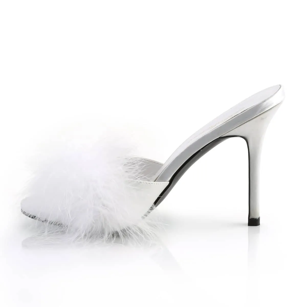 CLASSIQUE-01F Fluffy Mule Heels