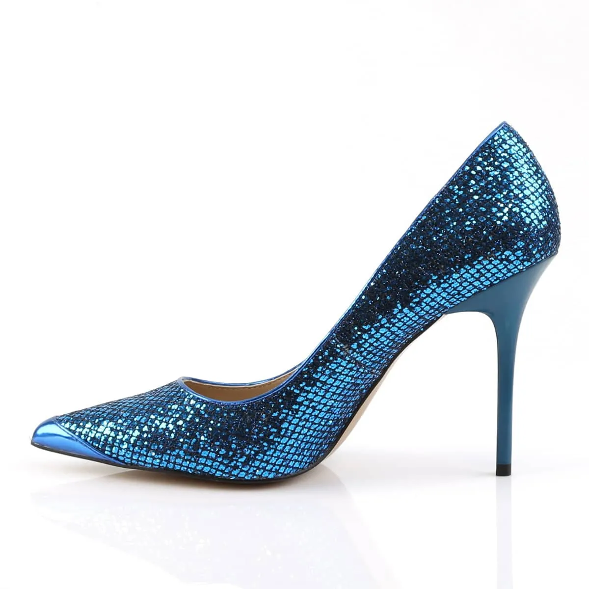 CLASSIQUE-20 Blue Sequin Heels