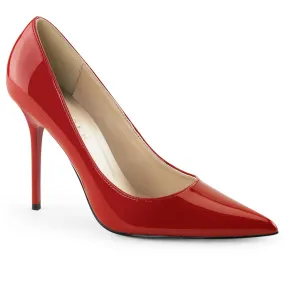 CLASSIQUE-20 Pleaser Shoes Red Patent Pump