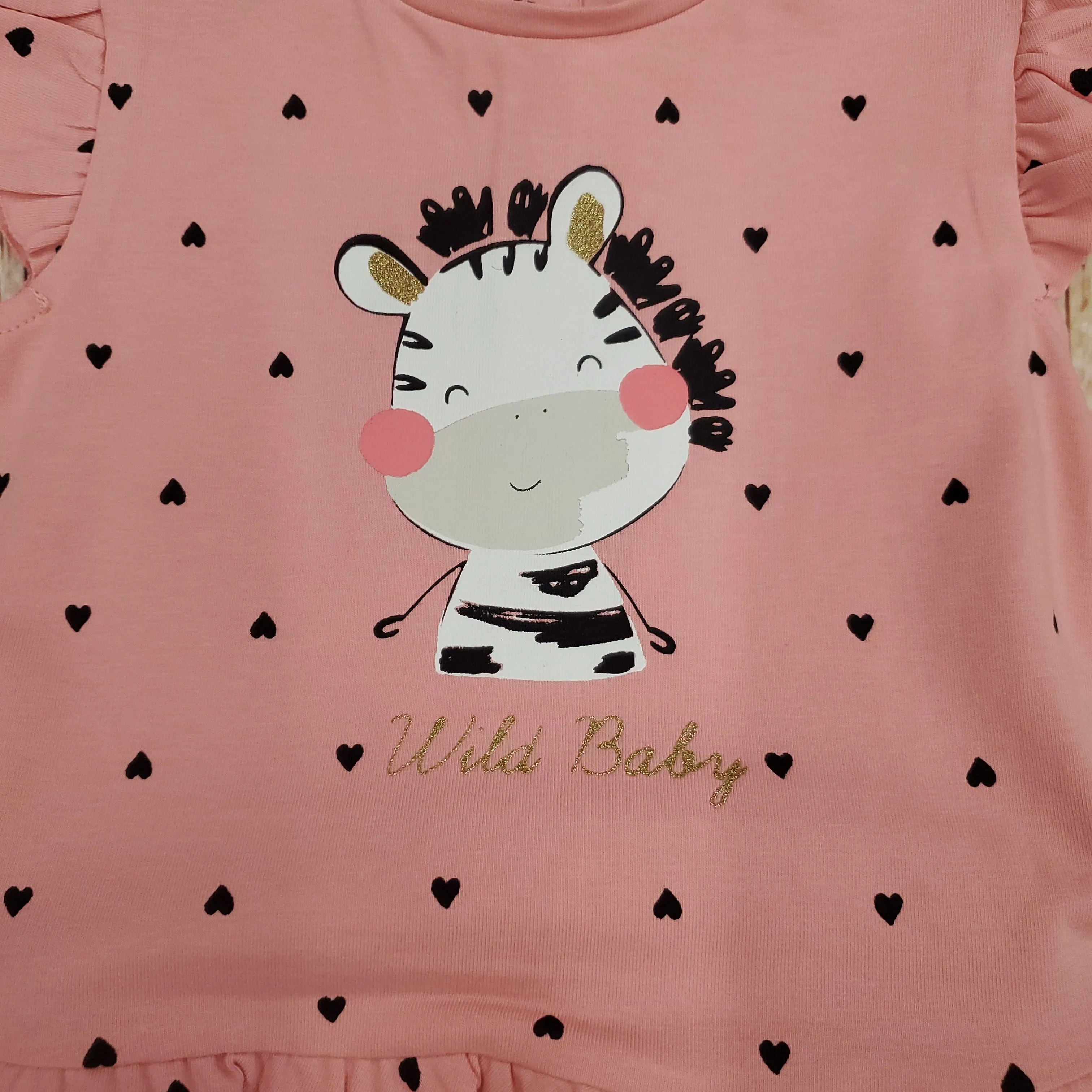 CLEARANCE Mayoral Pink Zebra Wild Baby Tutu Onesie Dress