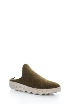 COME023ASP Brown Slip-on Mules