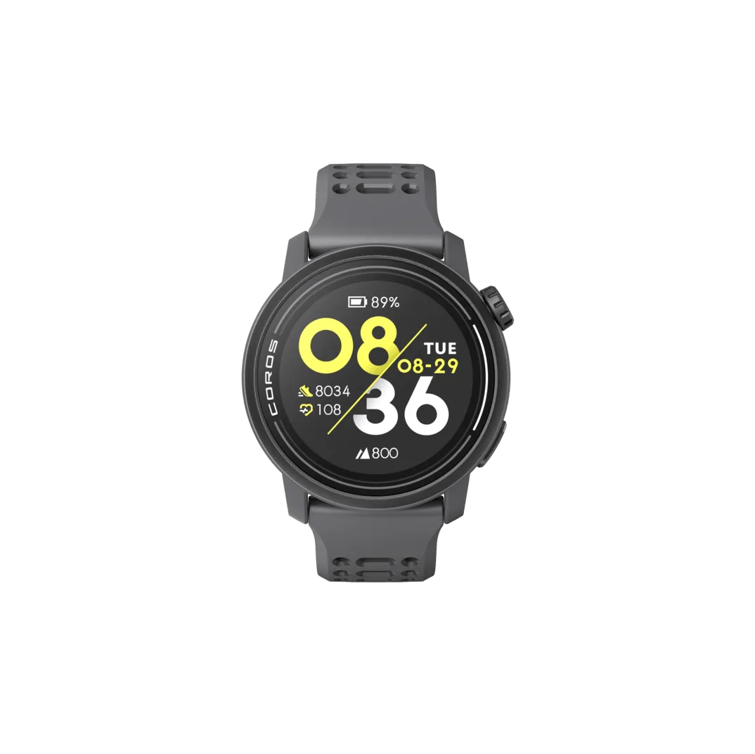 COROS PACE 3 Premium GPS Sport Watch with Silicone Band in Silicone Black