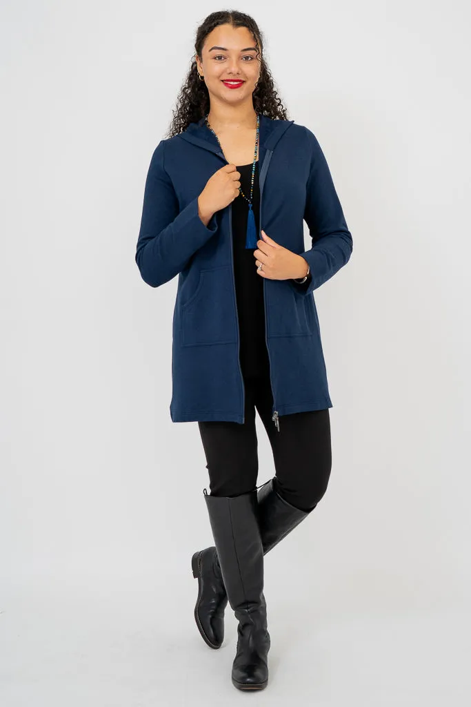 Cortes Jacket, Indigo, Bamboo