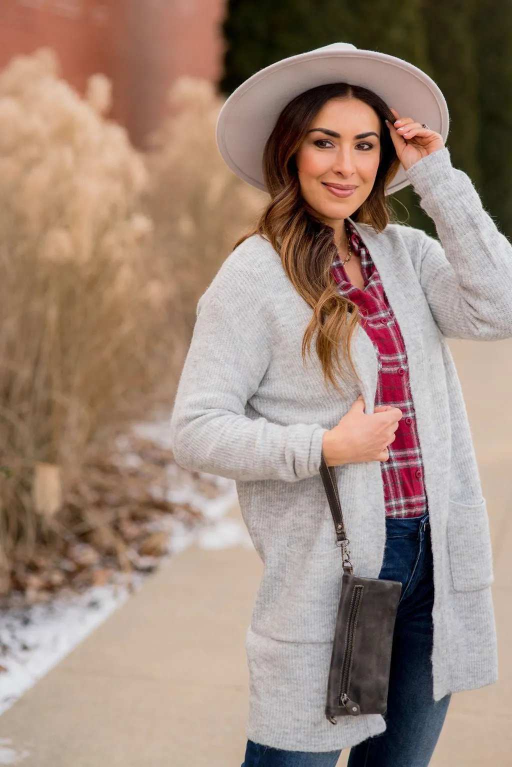 Cozy Lightly Ribbed Tunic Cardigan