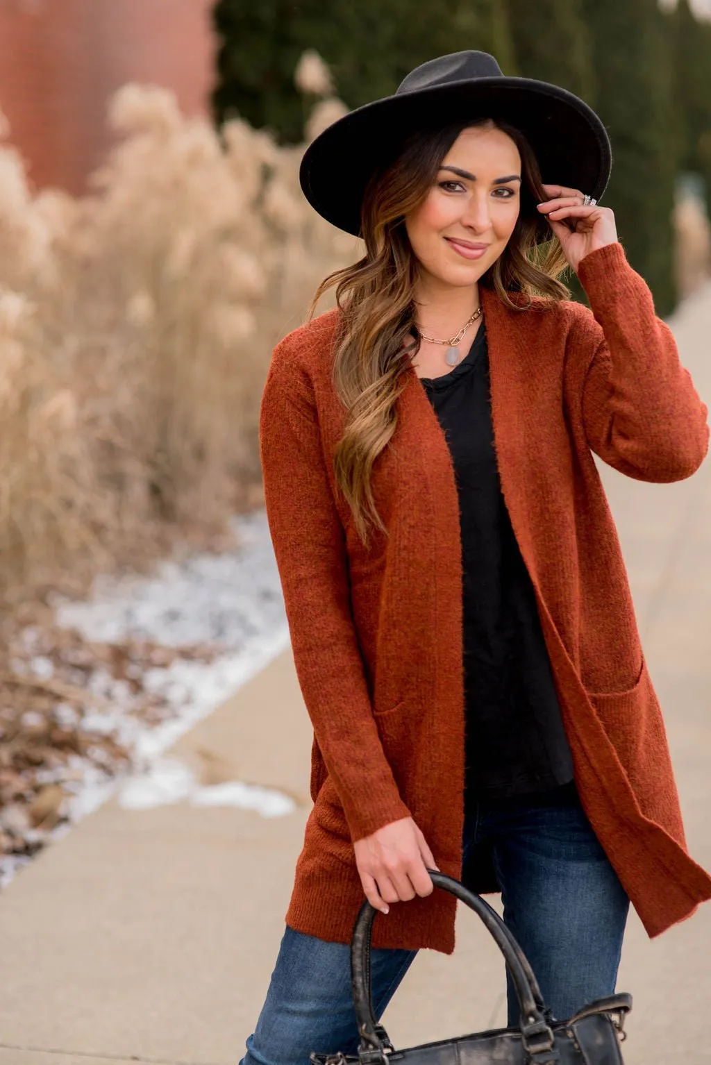 Cozy Lightly Ribbed Tunic Cardigan