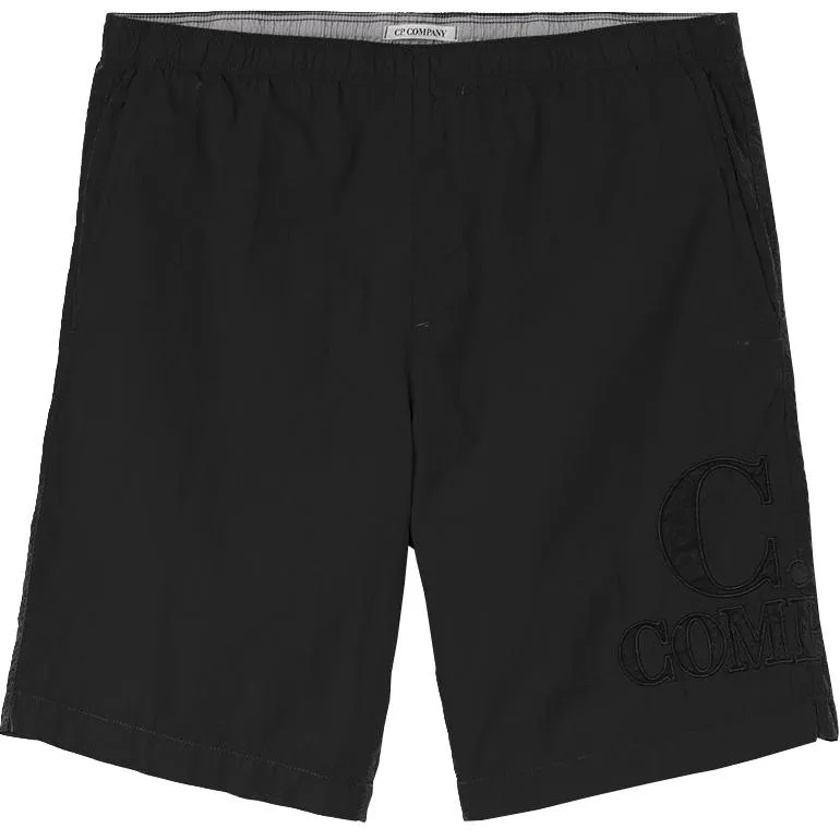 CP Company Black Nylon Logo Swimshorts