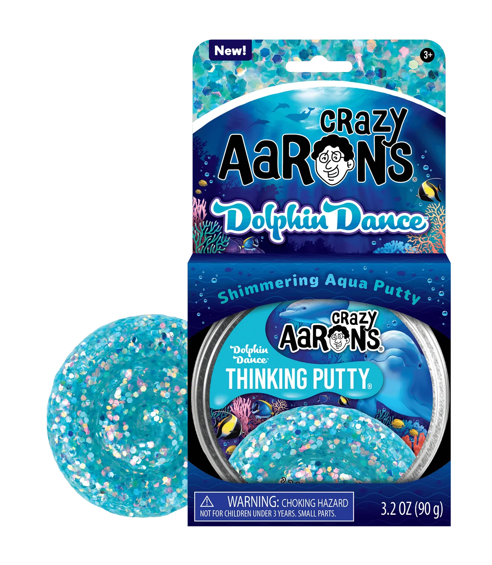 Crazy Aaron's Thinking Putty - Dolphin Dance 3.2oz