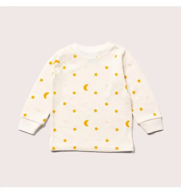 Cream Waffle Stars Organic Pyjamas - Little Green Radicals