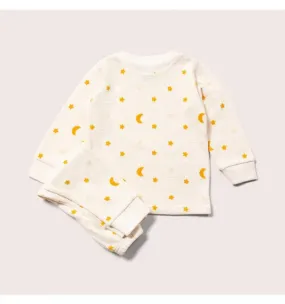 Cream Waffle Stars Organic Pyjamas - Little Green Radicals