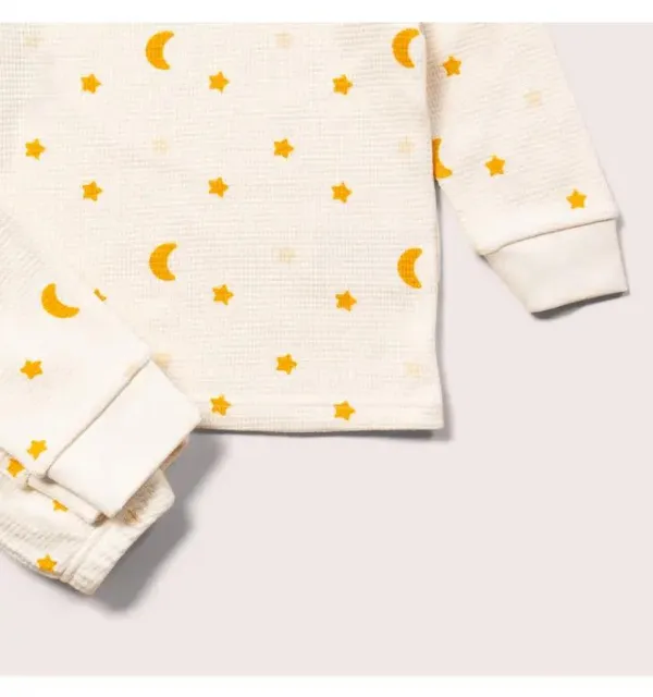 Cream Waffle Stars Organic Pyjamas - Little Green Radicals