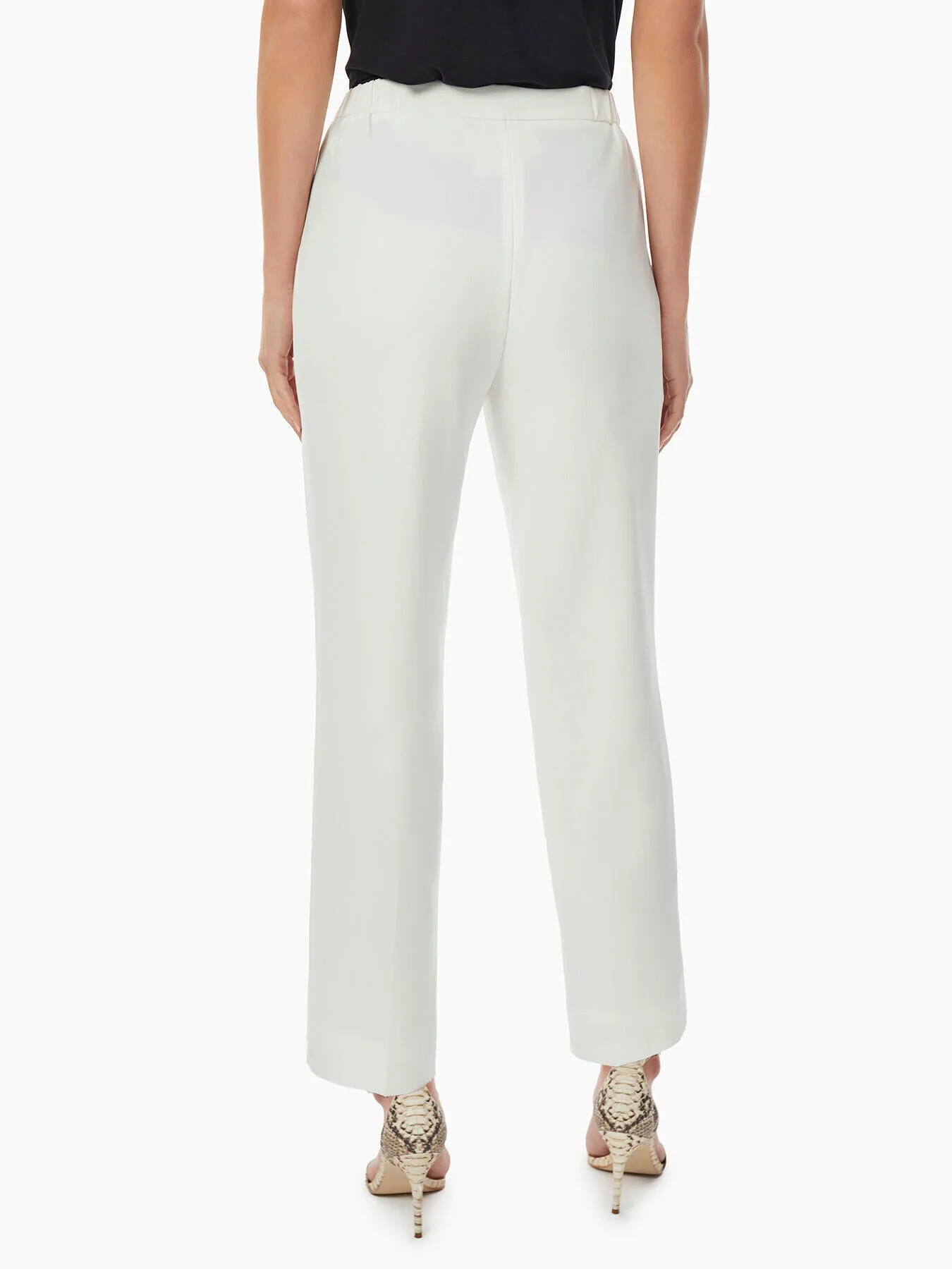 Crepe Straight Leg Pants