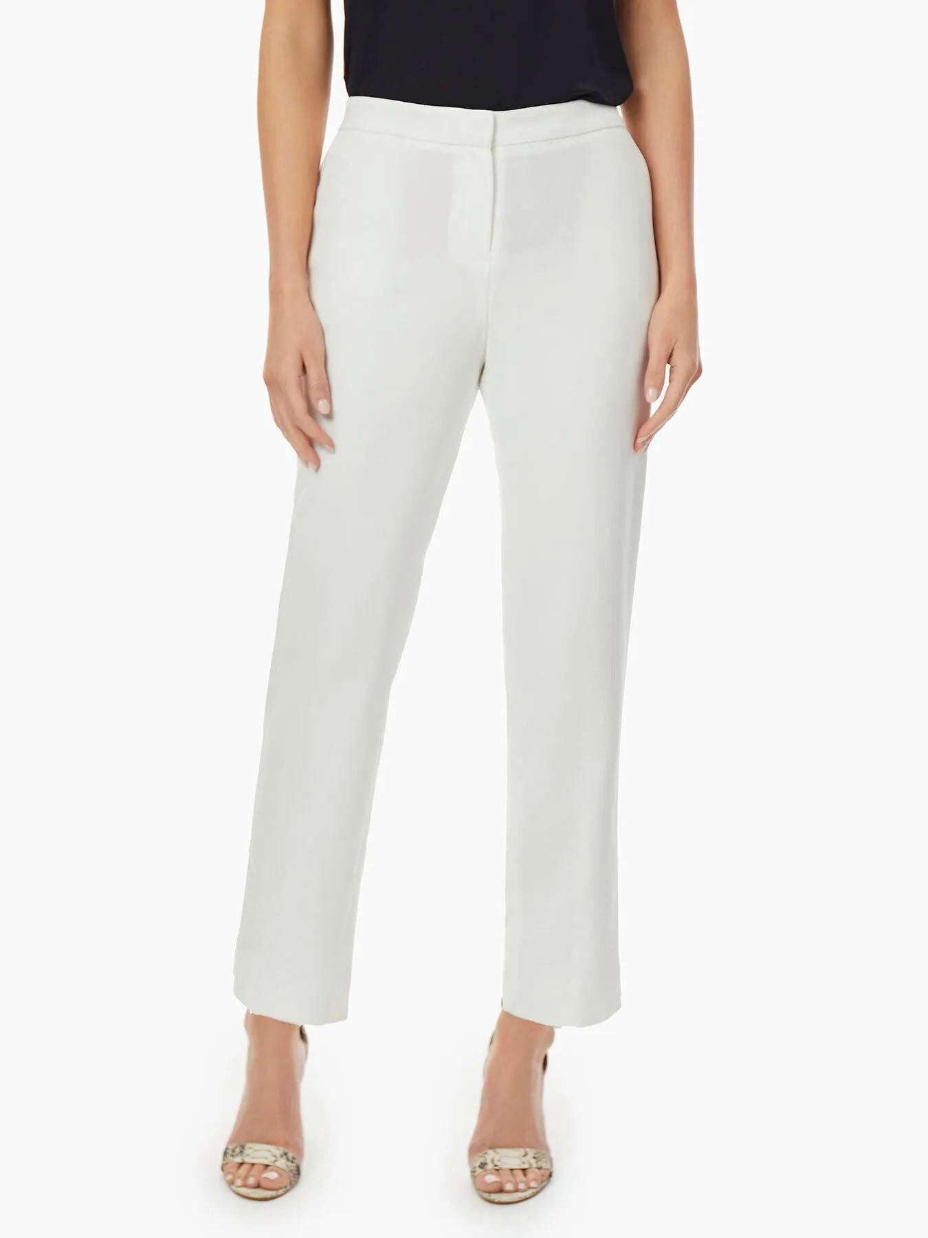 Crepe Straight Leg Pants