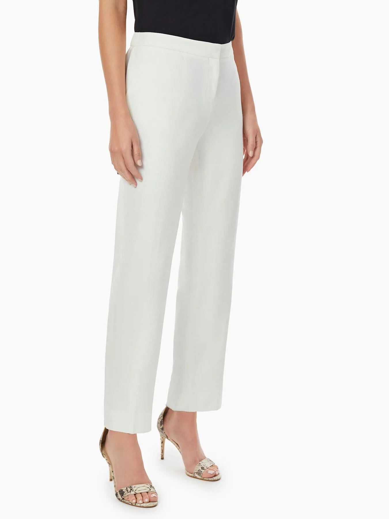 Crepe Straight Leg Pants