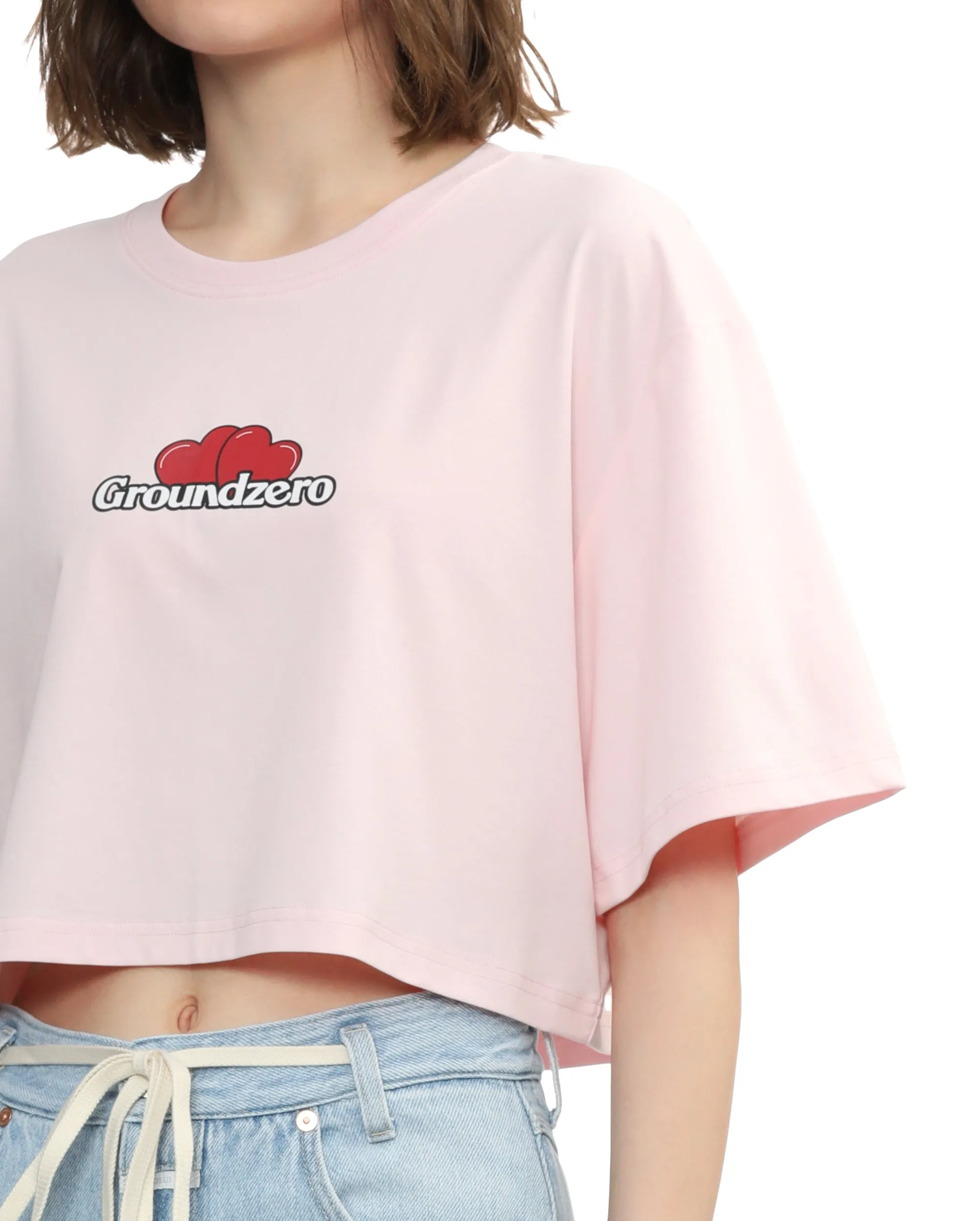 Cropped Logo-print T-shirt