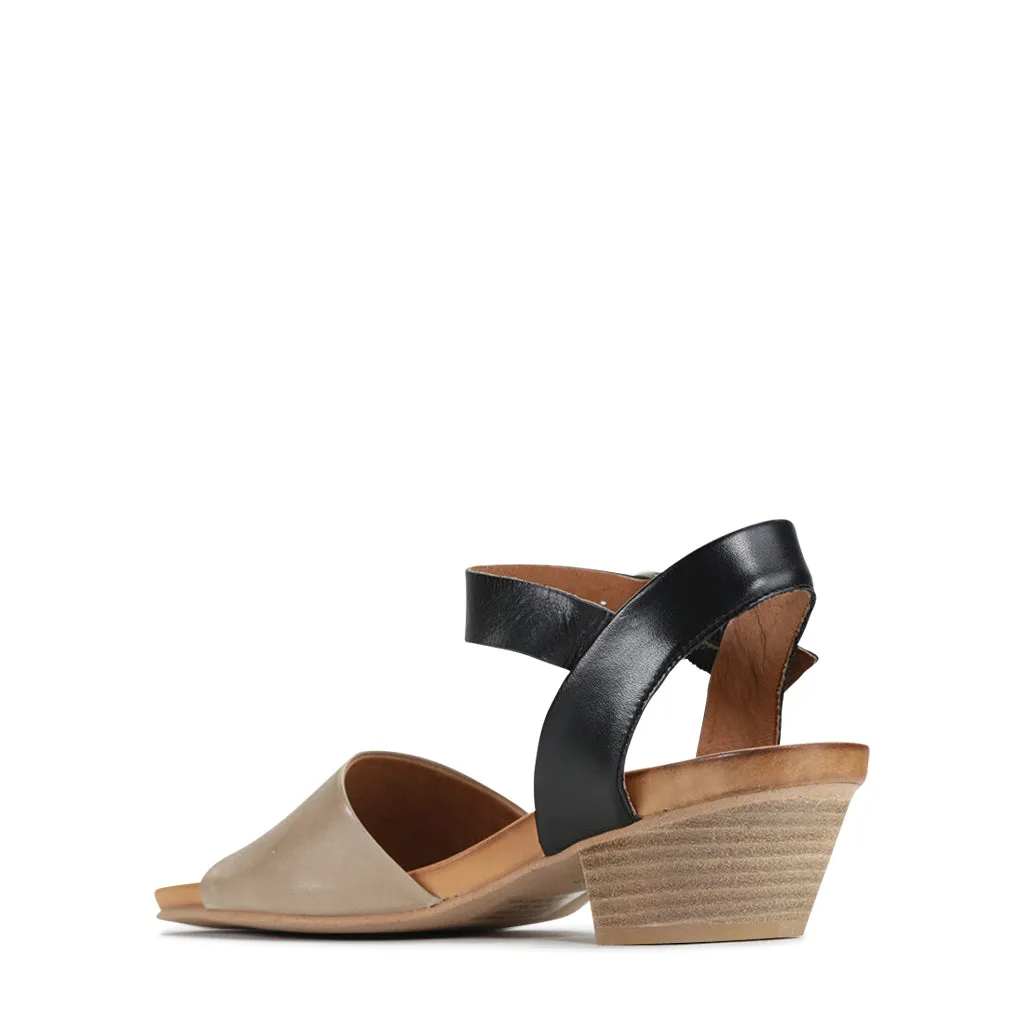 Cubice Leather Ankle Strap Sandals Black