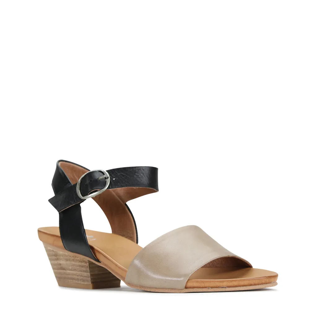 Cubice Leather Ankle Strap Sandals Black