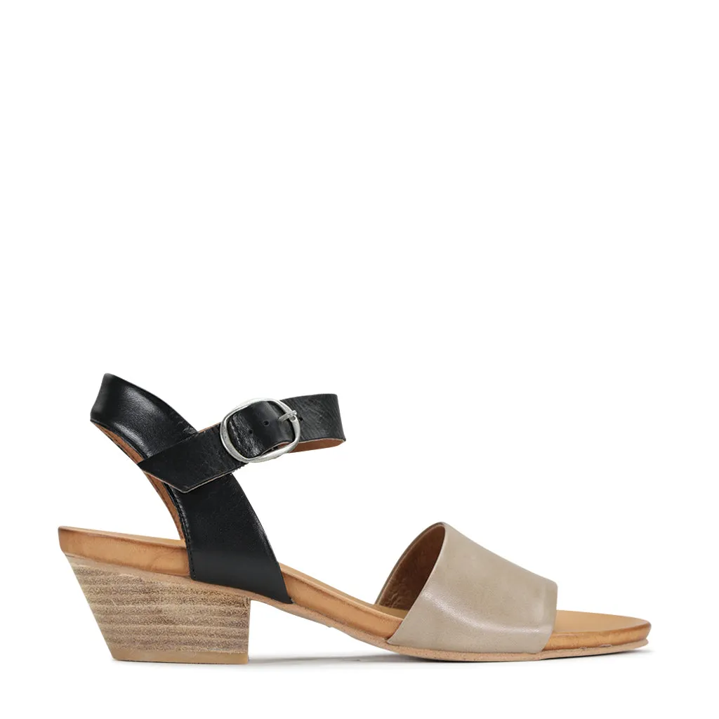 Cubice Leather Ankle Strap Sandals Black