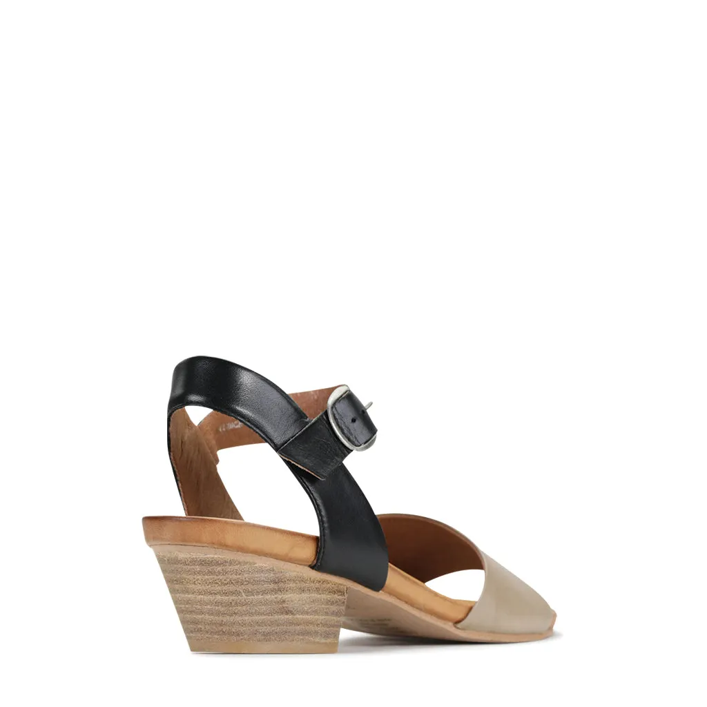 Cubice Leather Ankle Strap Sandals Black