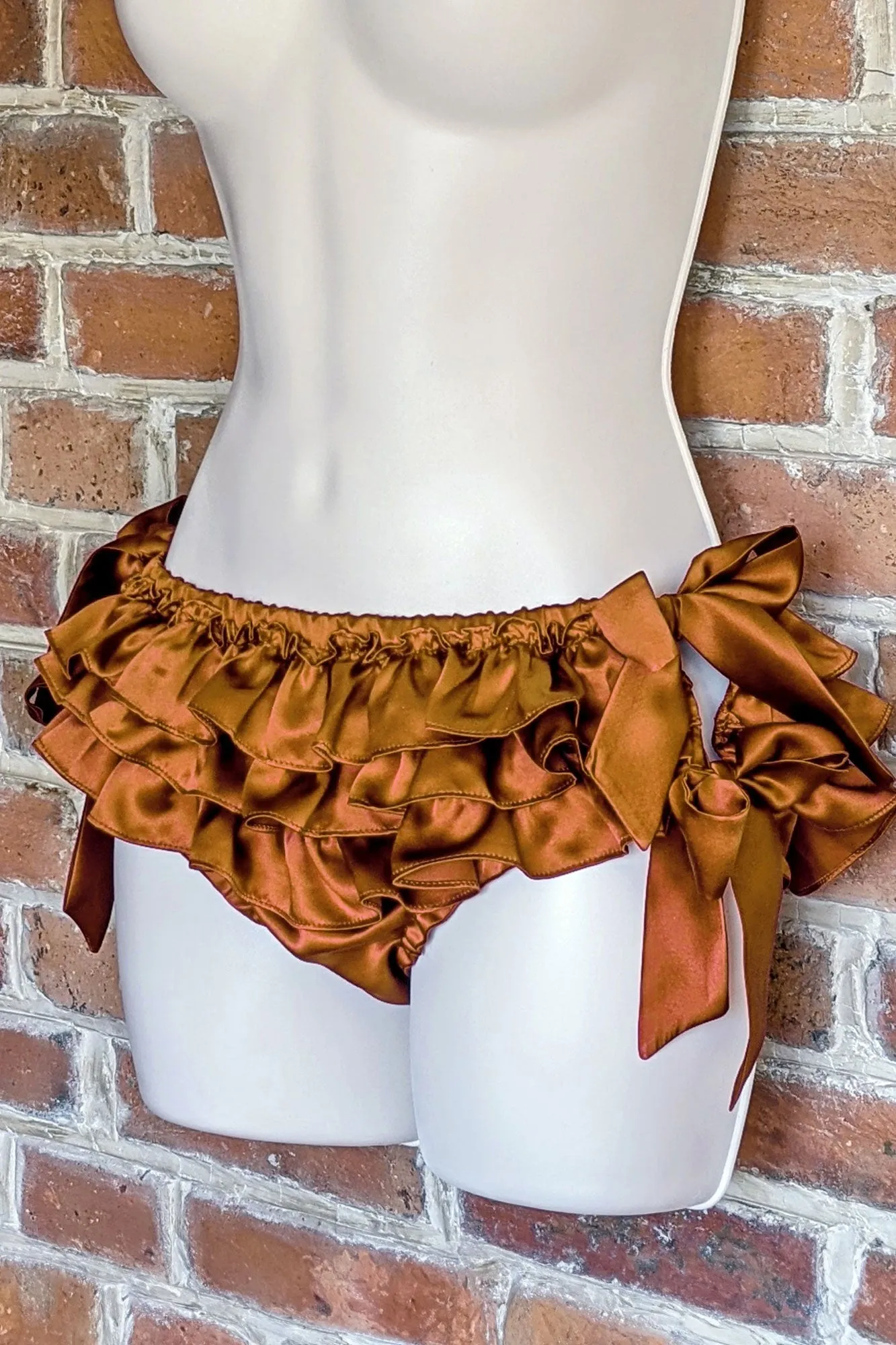 Custom silk ruffled panties