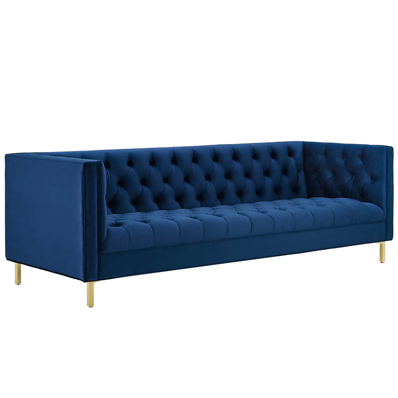 Delight Tufted Button Performance Velvet Sofa