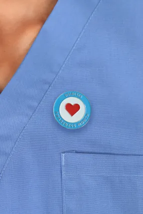 Diabetes Awareness Heart Pin