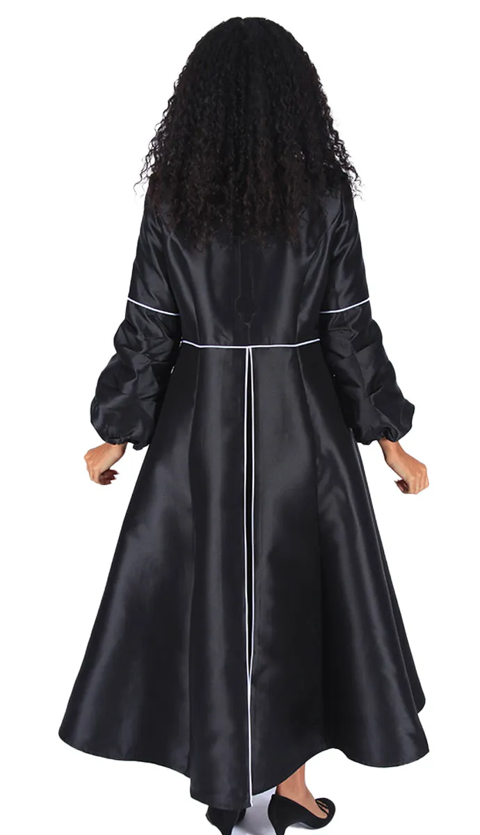 Diana Church Robe 8601-Black/White