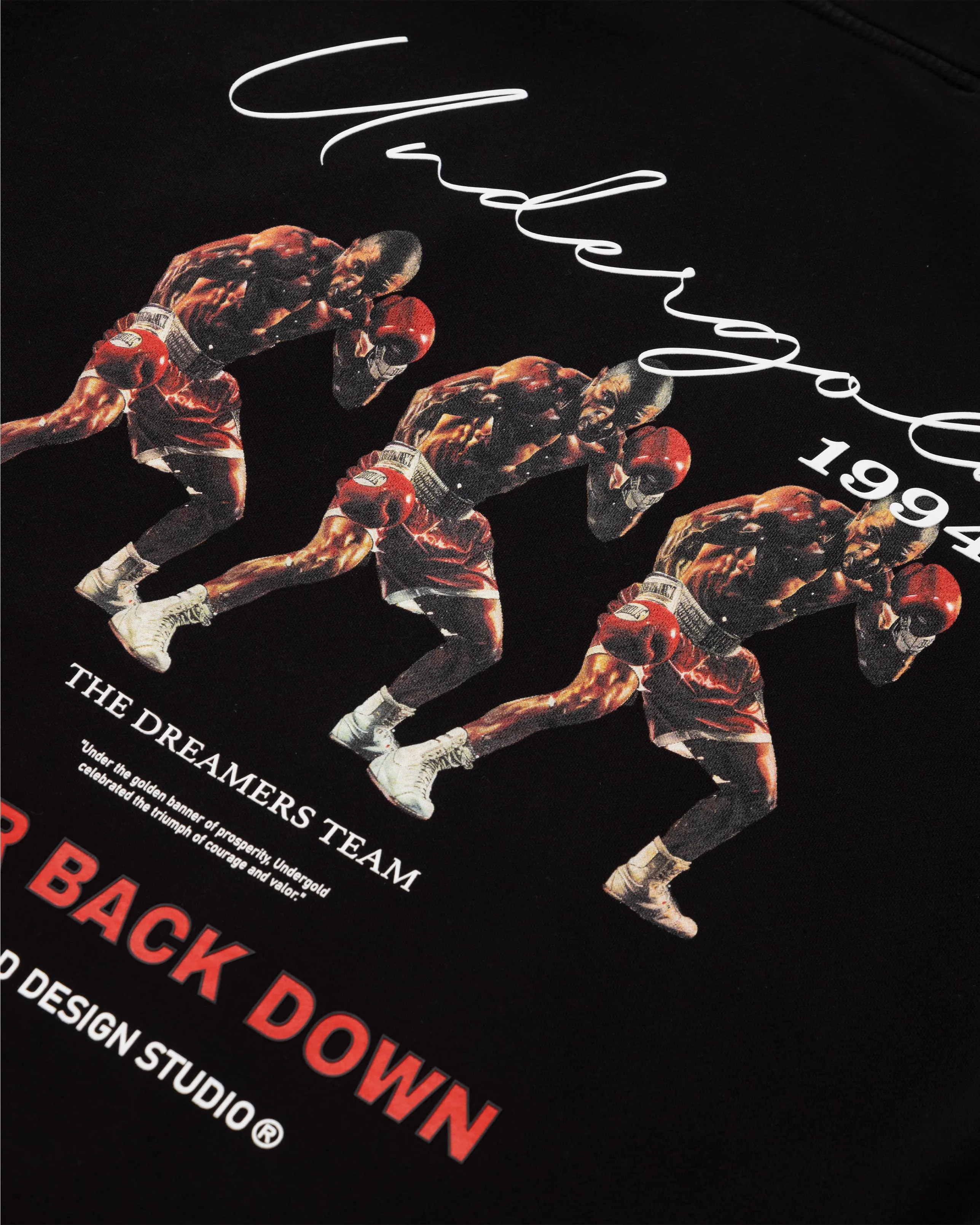 Dreamers "Never Back Down" Hoodie Black