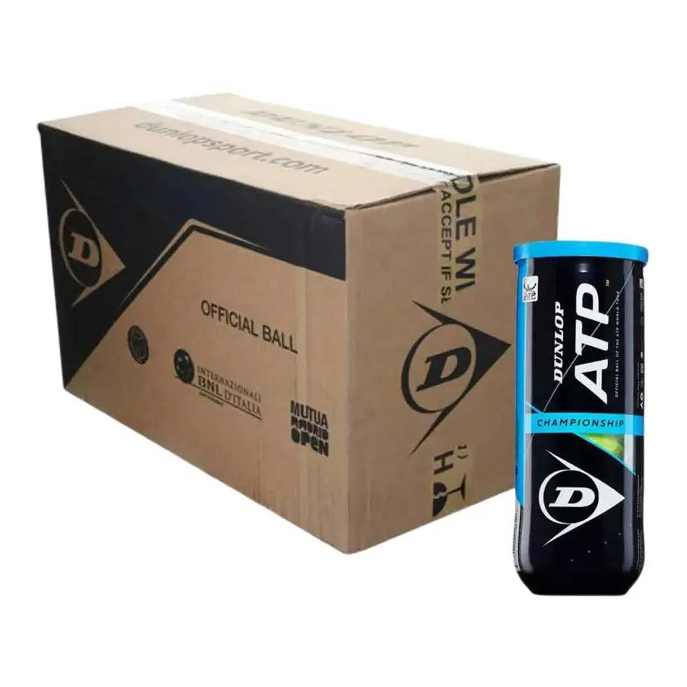 Dunlop ATP Championship Tennis Balls Carton (Pack of 24 Can)