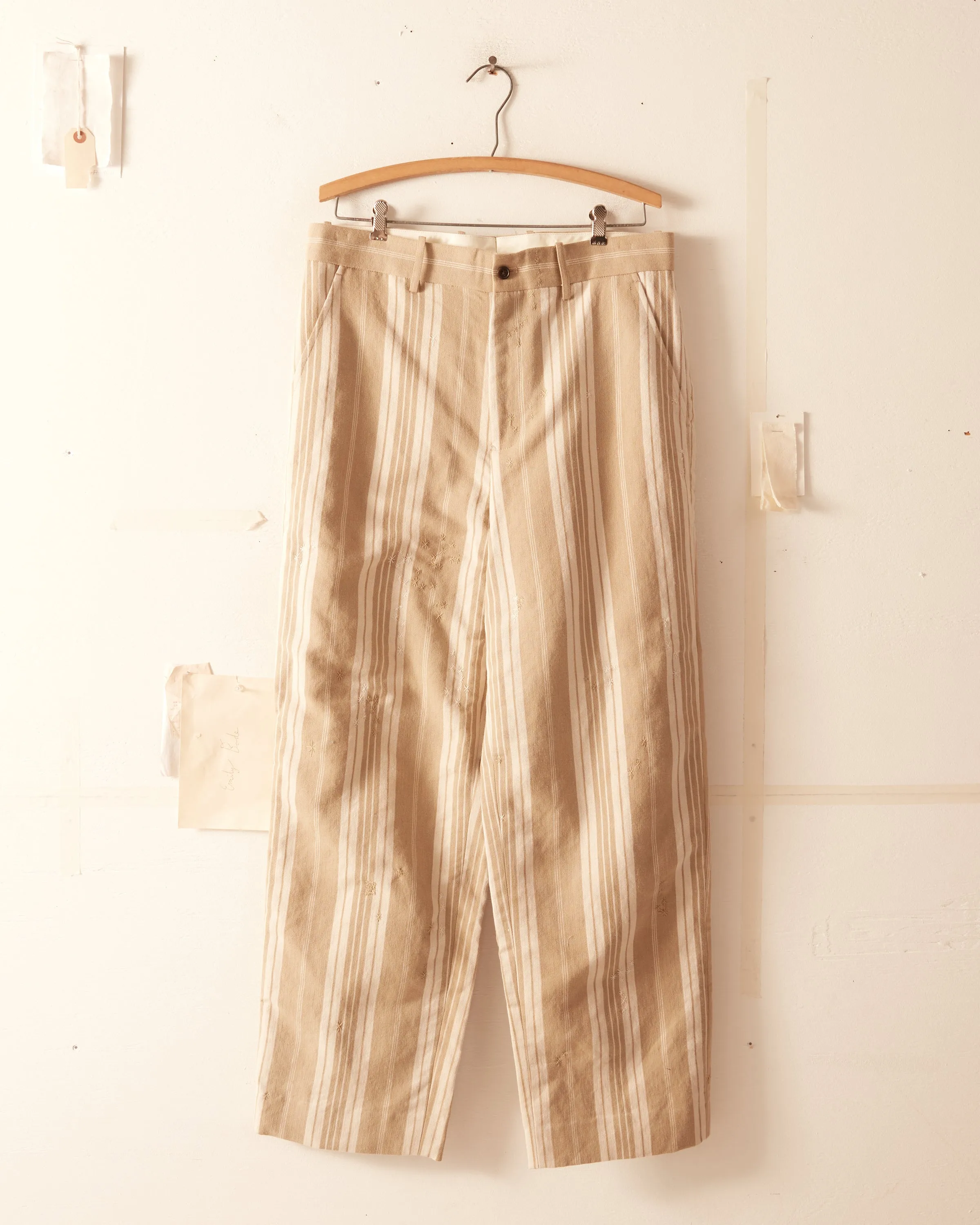 Ecru Stripe Trousers - 34