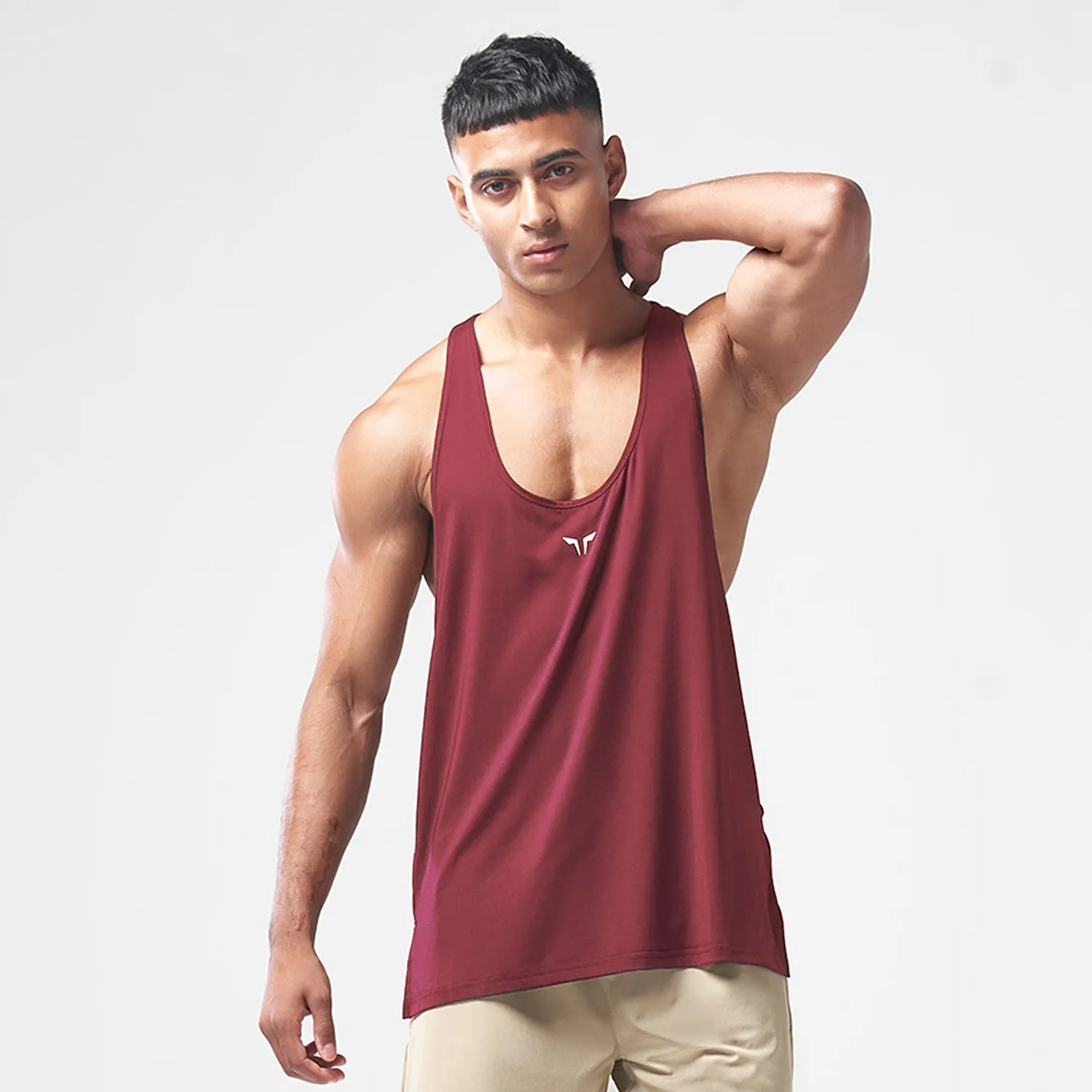 Essential Gym Stringer - Burgundy