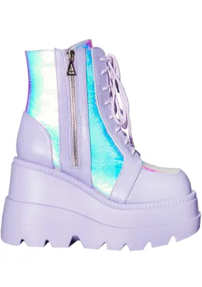 Fairy Kiss Lavender Platform Boots