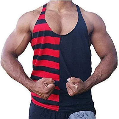 Fashion Flag Printed Men's Tank Vest Cotton Sport Short Top Muscle Man Sleeveless O-Neck Vest Tank For Gym Sport