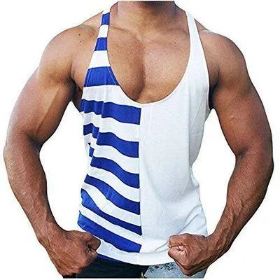 Fashion Flag Printed Men's Tank Vest Cotton Sport Short Top Muscle Man Sleeveless O-Neck Vest Tank For Gym Sport