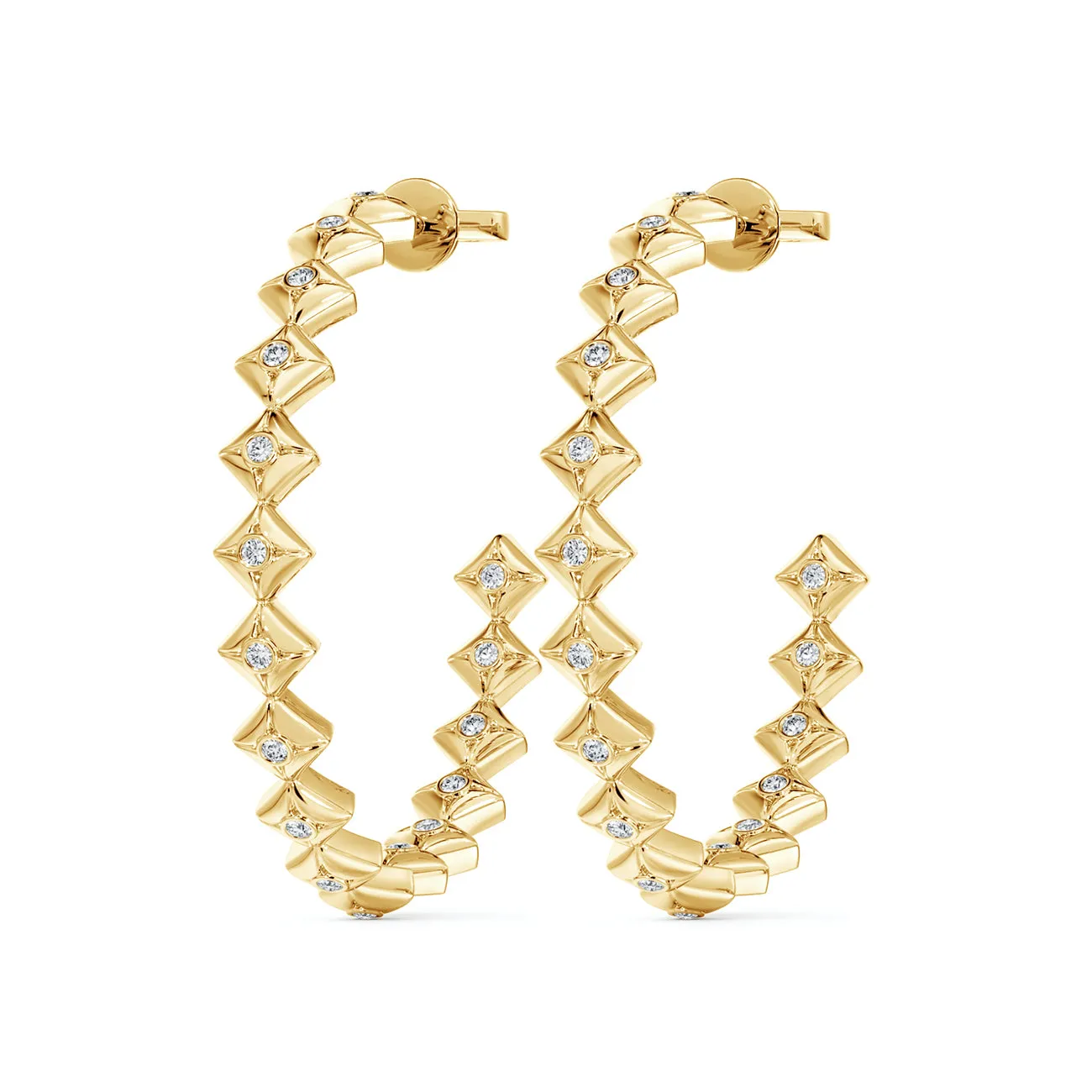 Forevermark Icon Collection Geometric Hoop Earrings