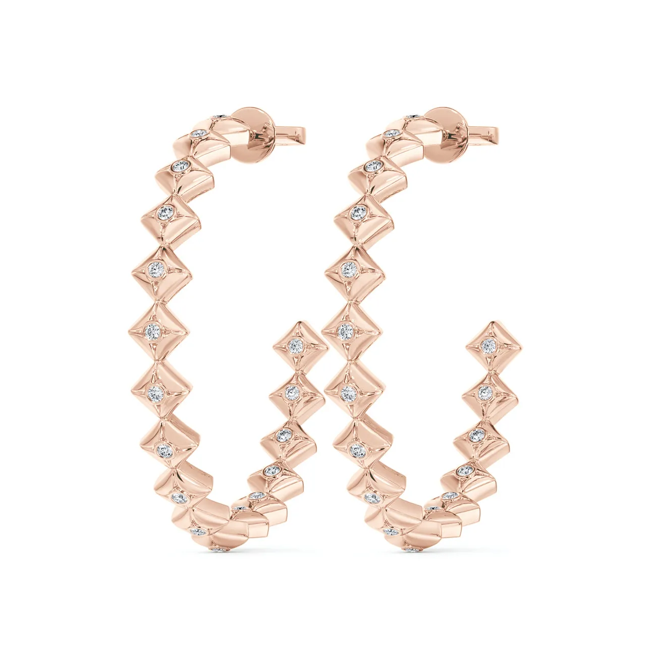 Forevermark Icon Collection Geometric Hoop Earrings