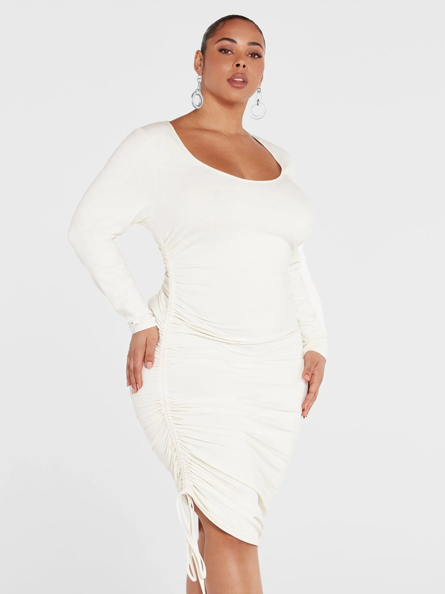 FTF Essentials - The Long Sleeve Ruched Dress