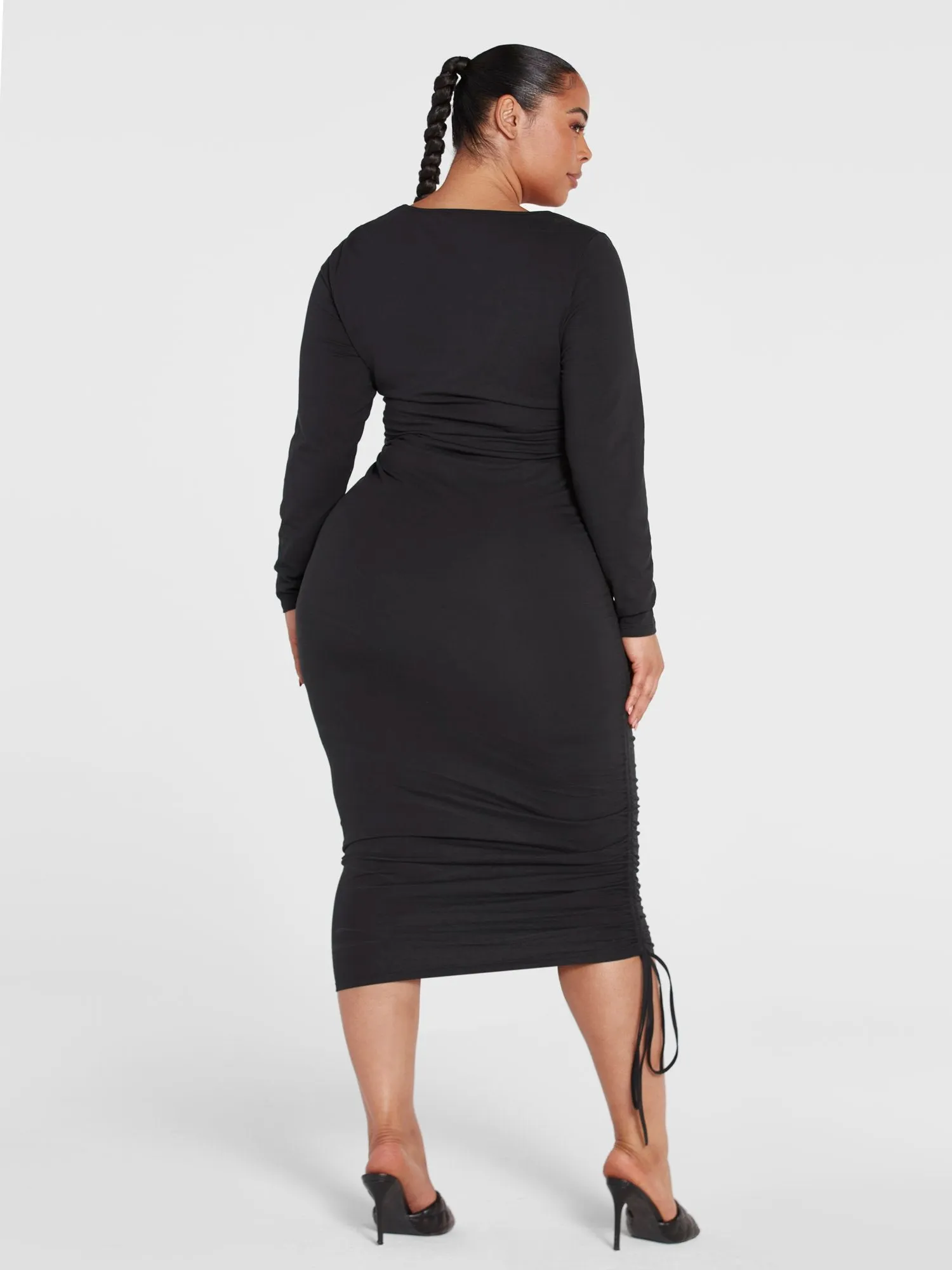 FTF Essentials - The Long Sleeve Ruched Dress