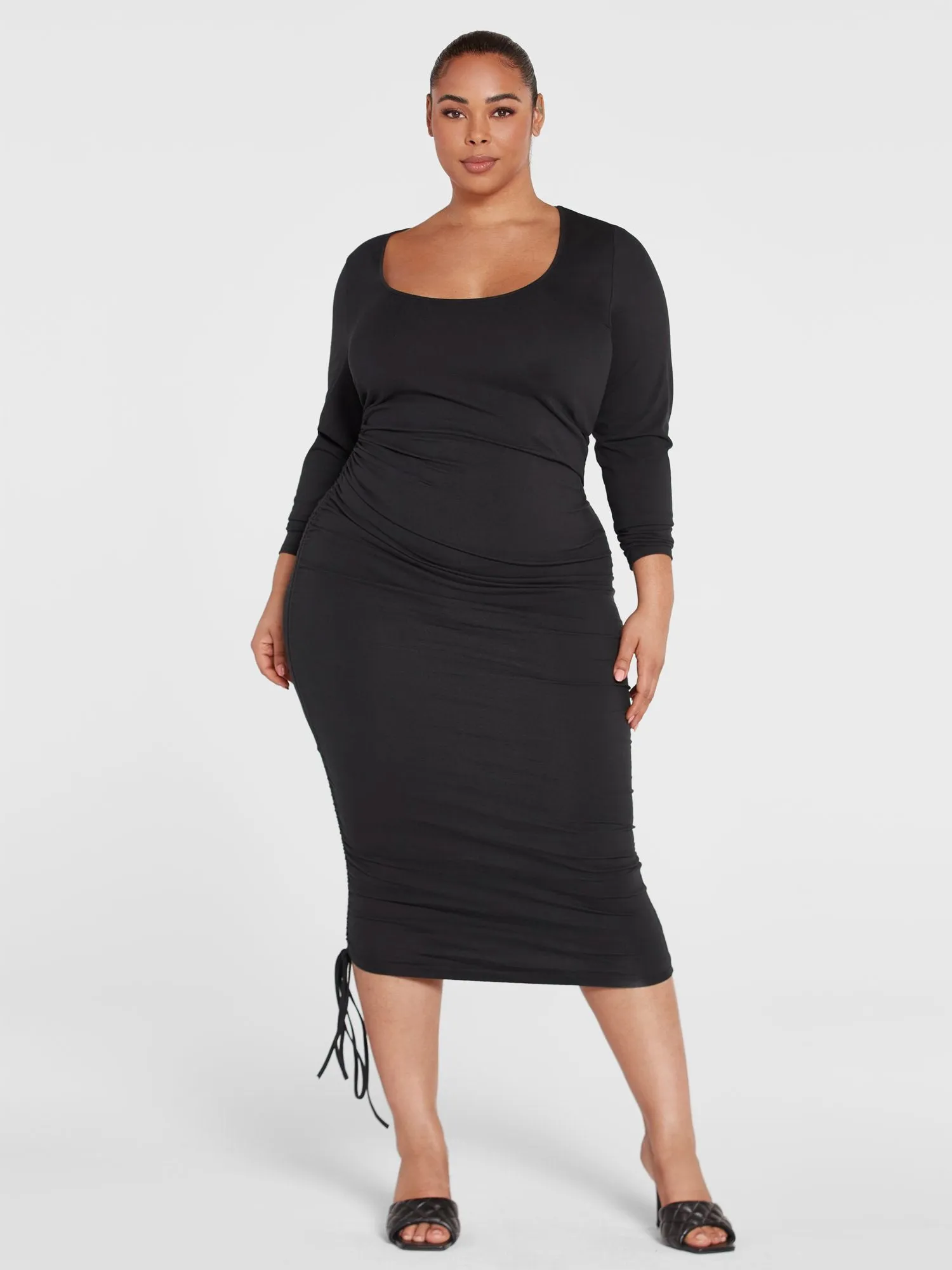 FTF Essentials - The Long Sleeve Ruched Dress