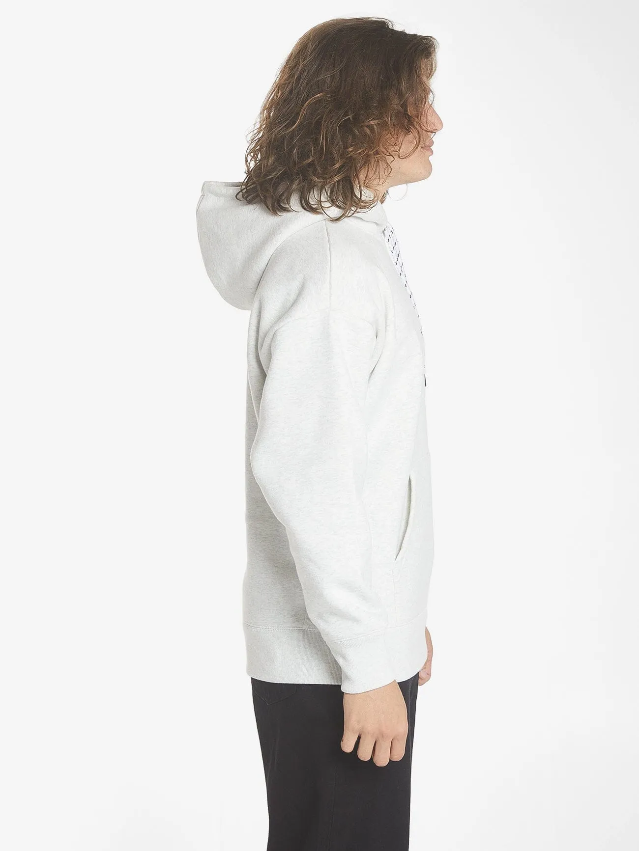 Full Ride Slouch Pull On Hood - White Marle