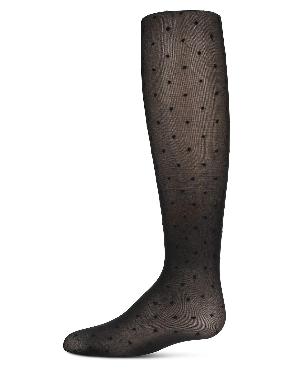 Girls' Dot Semi Opaque Nylon Tights