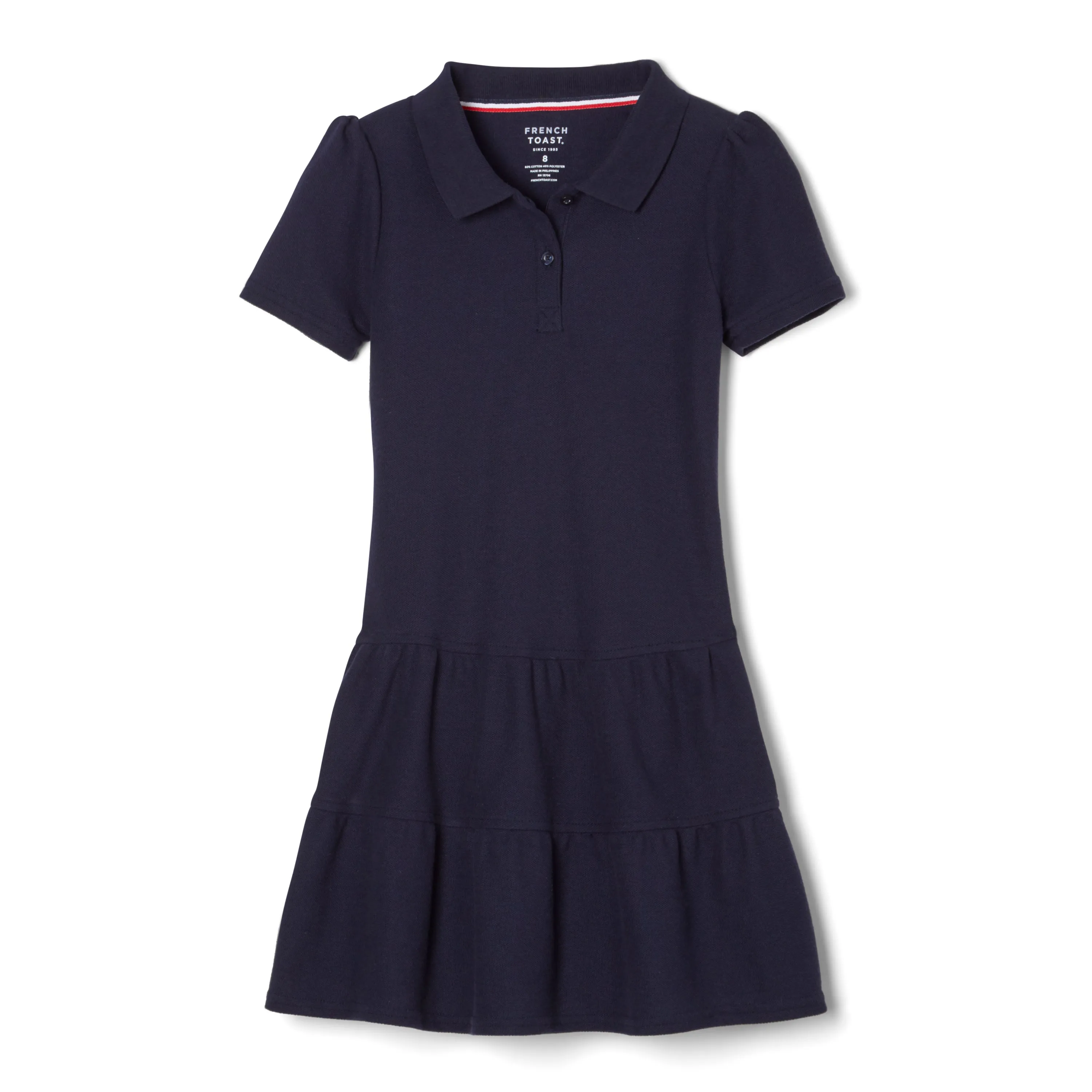 Girls Ruffle Pique Polo Dress