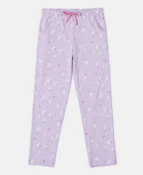 Girl's Super Combed Cotton Printed Pyjama - Lavendula