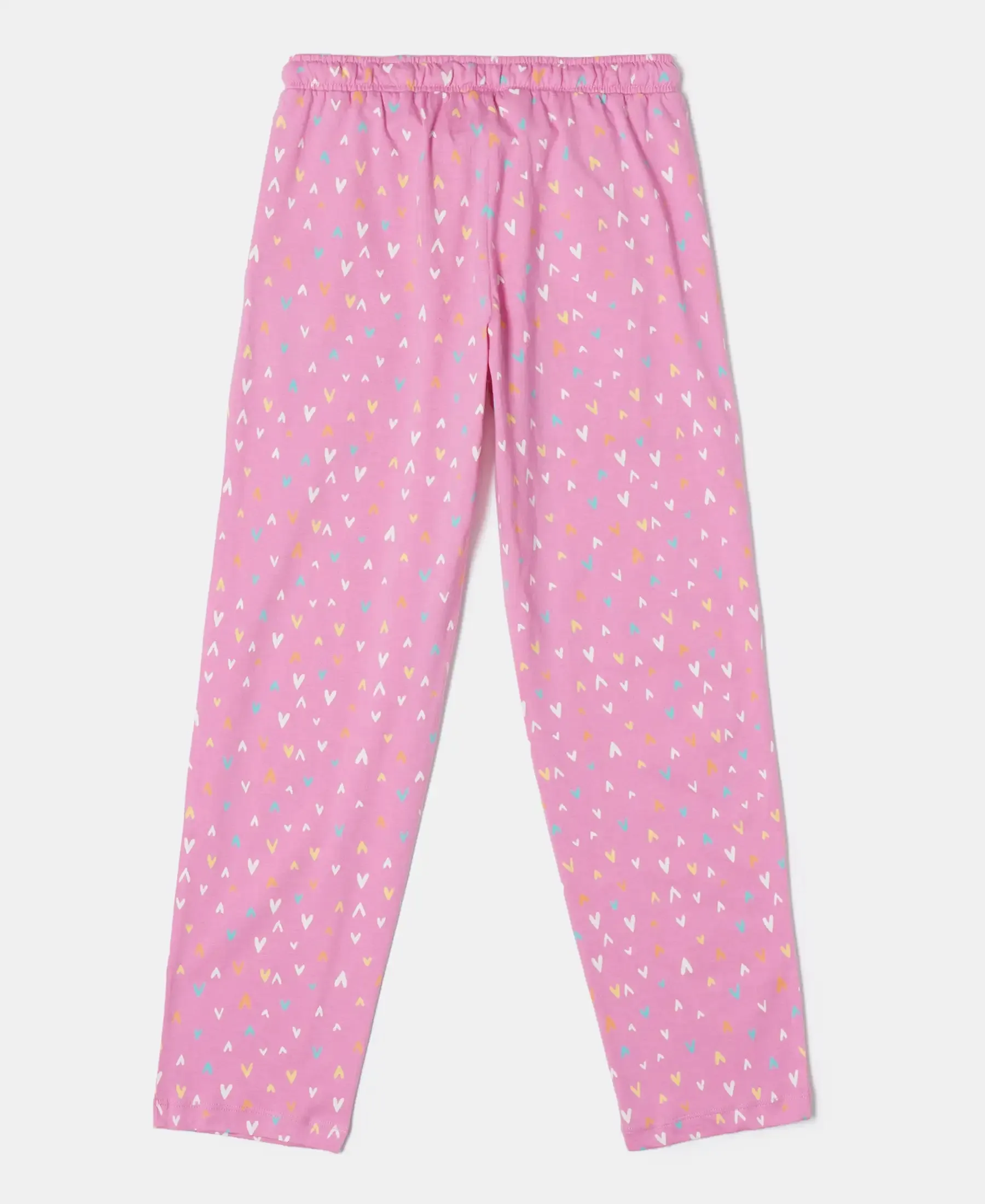 Girl's Super Combed Cotton Printed Pyjama - Wild Orchid Printed