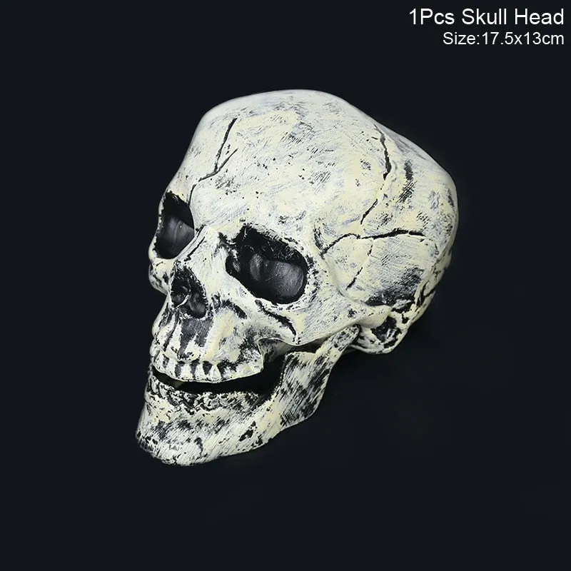 Halloween Decoration Props - Head and Hand Skull Skeleton