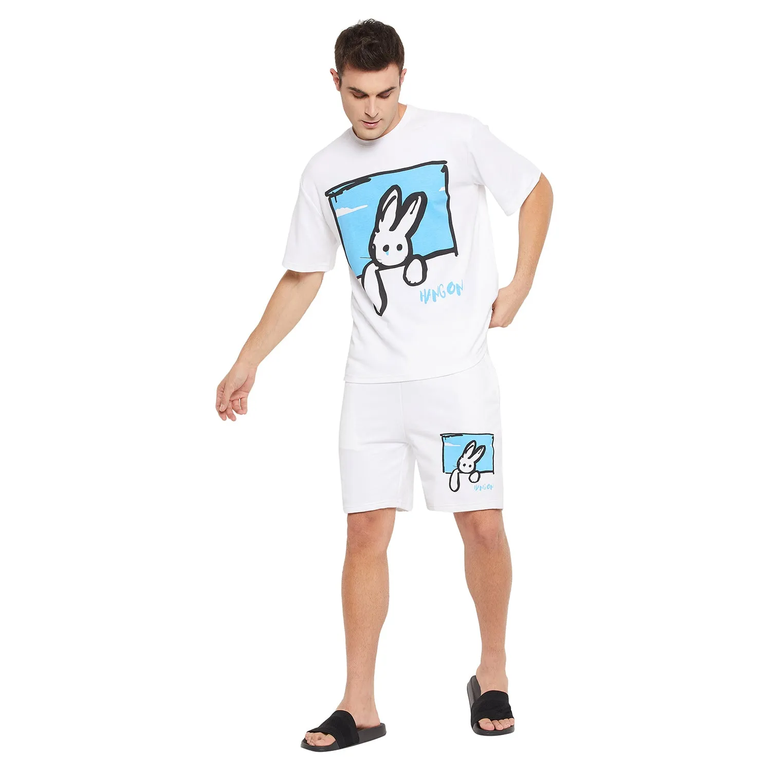 Hang On Oversized Tshirt & Shorts Clothing Set