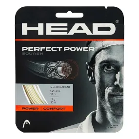 Head Perfect Power Squash String 17g (White)