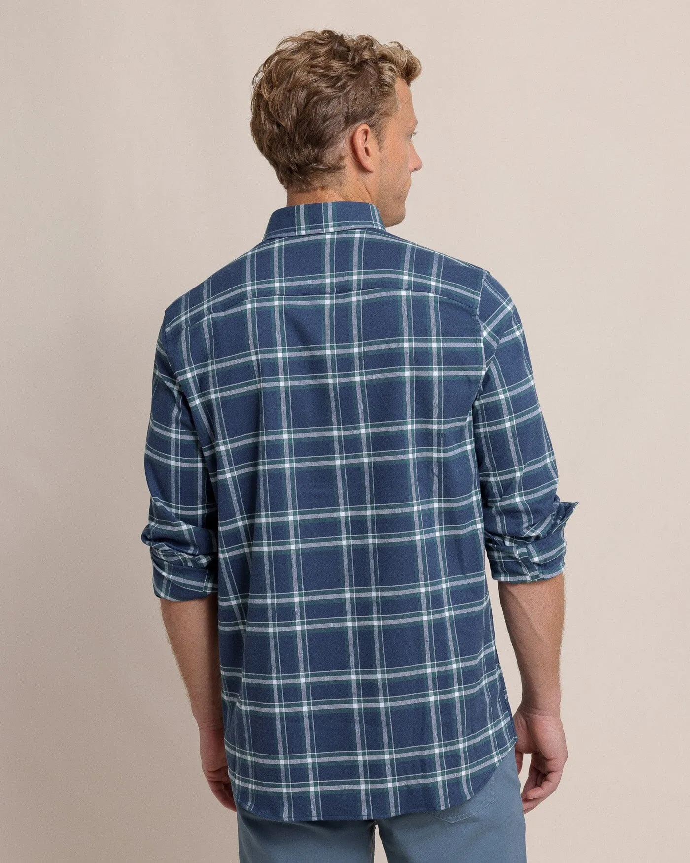 Heron Plaid Flannel Intercoastal Long Sleeve Sport Shirt