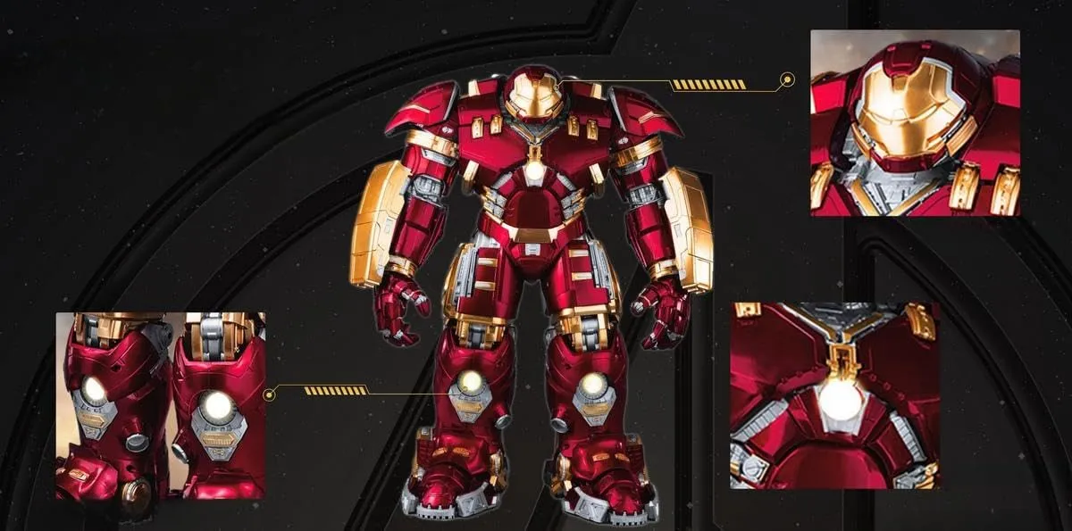 HiPlay Fondjoy Plastic Model Kits: Iron Man Mark XLIV Hulkbuster 1:7 Scale Collectible Action Figures MV2023801X