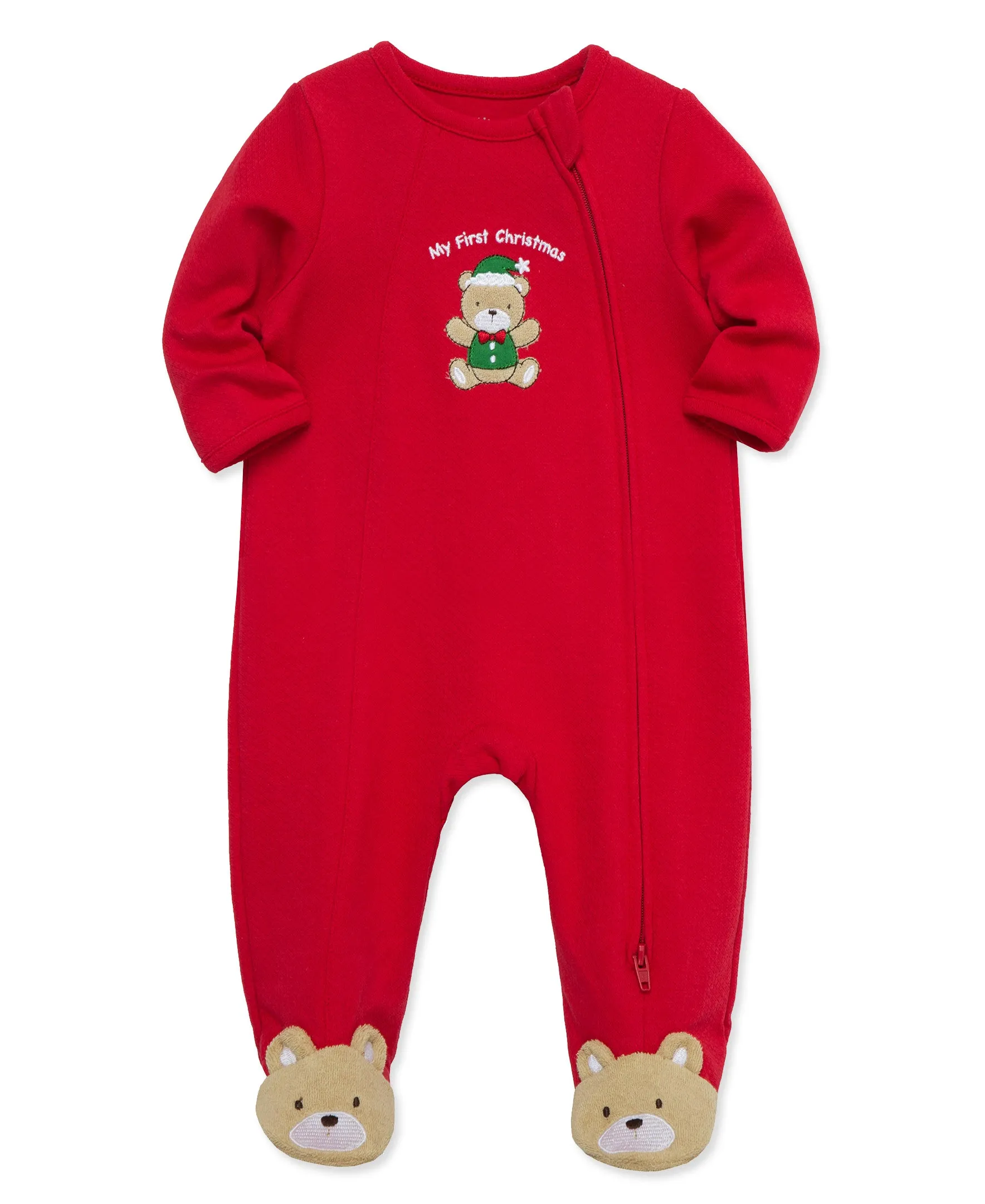 Holiday Bear 2-Way-Zip Footie